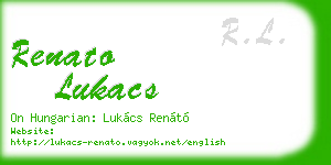 renato lukacs business card