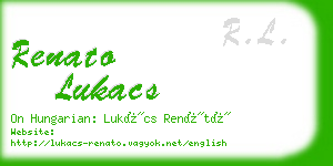 renato lukacs business card